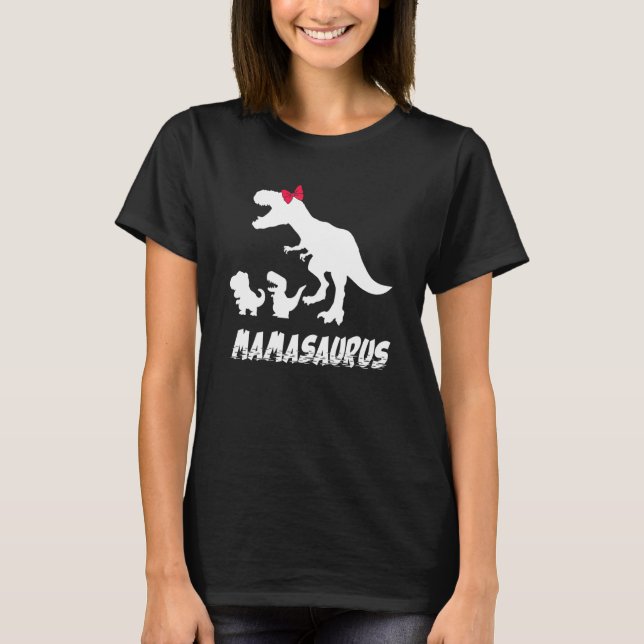 Mamasaurus Dinosaurus Family Mor Idea T Shirt (Framsida)
