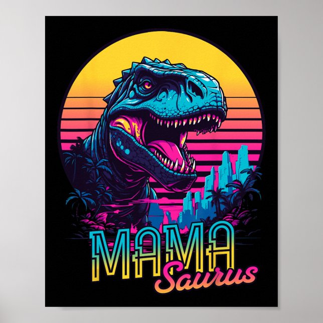 Mamasaurus Funny Dinosaur Mamma Saurus Trex Mamma  Poster (Framsidan)