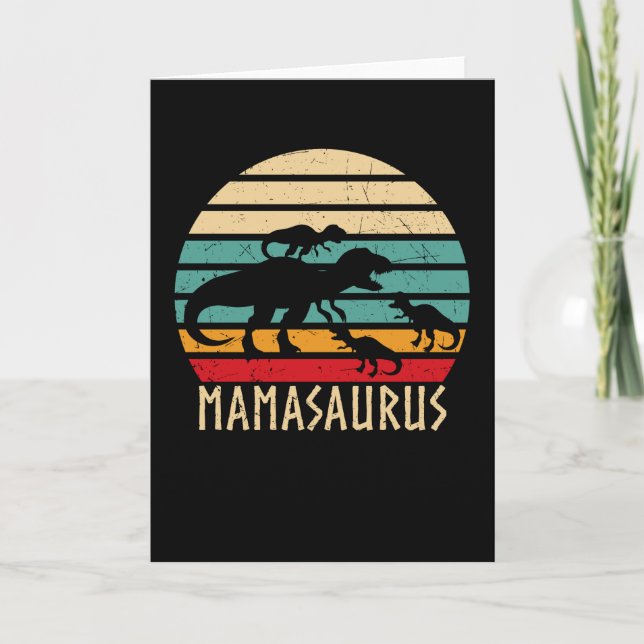 Mamasaurus Funny Mors dag Dinosaur Mamma Kort (Framsida)