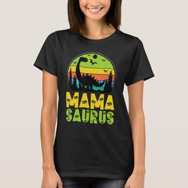 Mamasaurus Momsaurus Dinosaur Mama Saurus Mom Rex  T Shirt (Framsida)
