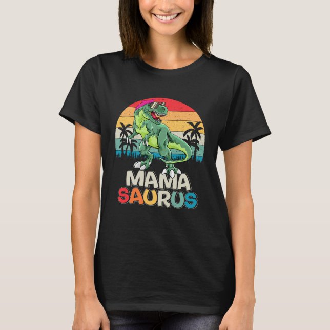 Mamasaurus Rex Dinosaur Mama Saurus Family Matchin T Shirt (Framsida)