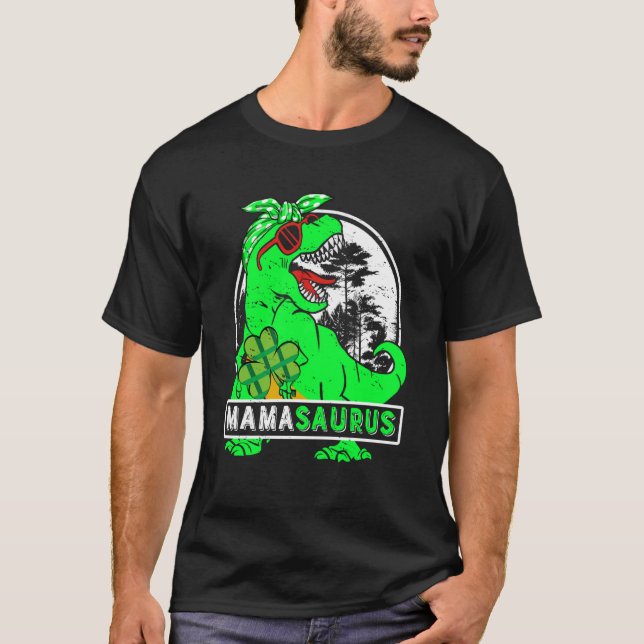 Mamasaurus rex Dinosaur Mamma Saurus St Patricks D T Shirt (Framsida)