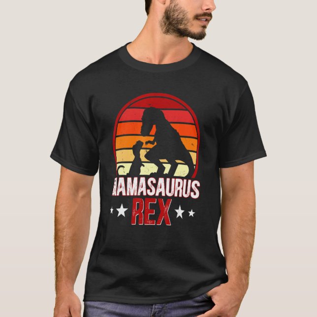 Mamasaurus Rex Dinosaur Rex Moderskap Dino T Shirt (Framsida)
