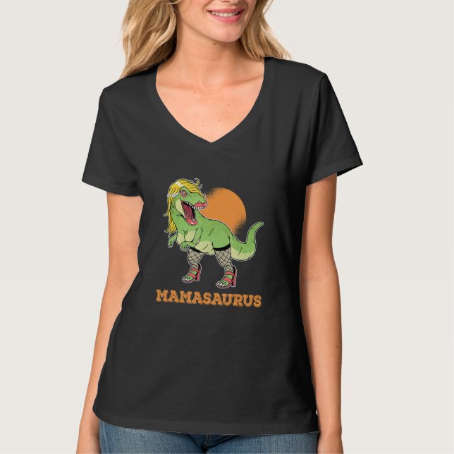 Mamasaurus Rex Mamma Dinosaur Mamma Saurus Mami 3 T Shirt (Framsida)