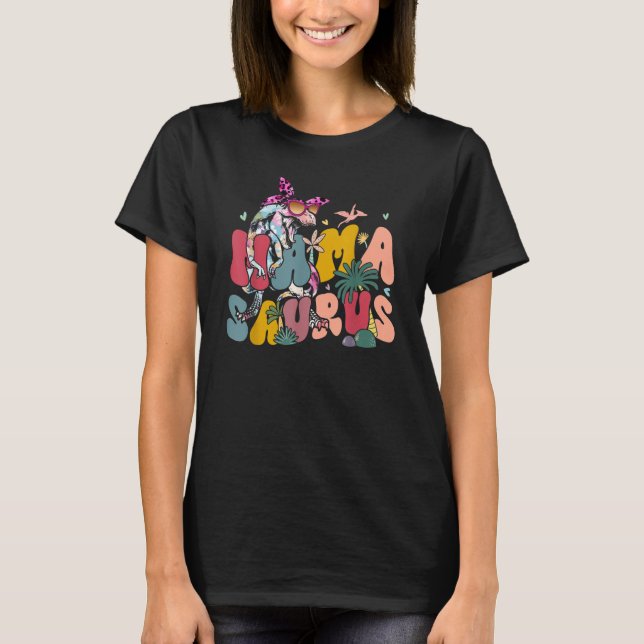 Mamasaurus Rex Mom Dinosaur Leopard Flower Rex Mam T Shirt (Framsida)