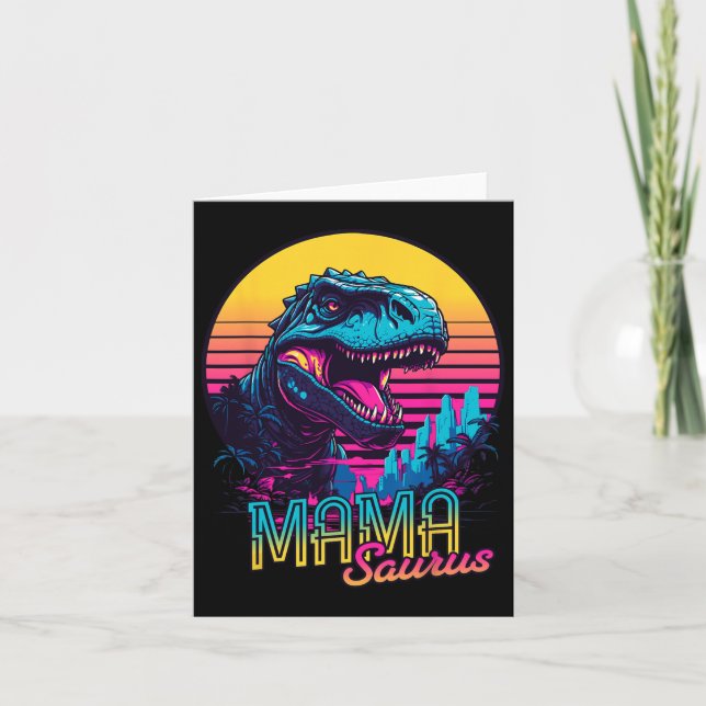 Mamasaurus Rolig Dinosaurie Mama Saurus Trex Mamma Kort (Framsida)