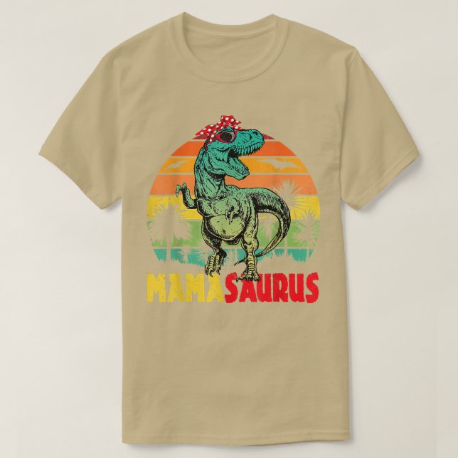 Mamasaurus T re Dinosaur Funny Mamma Saurus Mammor Shirt (Design framsida)