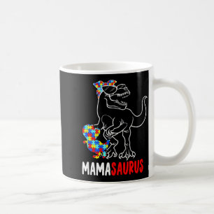 Mamasaurus T Rex Dinosaur Autism Medvetenhet Mama Kaffemugg