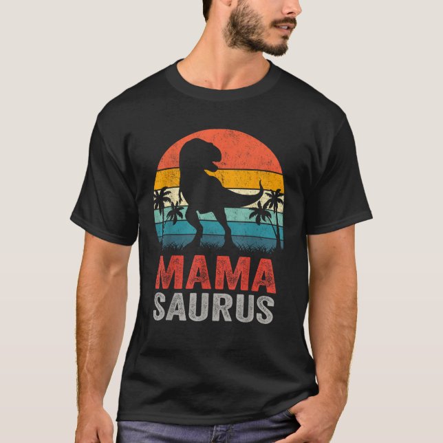 Mamasaurus T rex Dinosaur Funny Mamma Saurus Famil T Shirt (Framsida)
