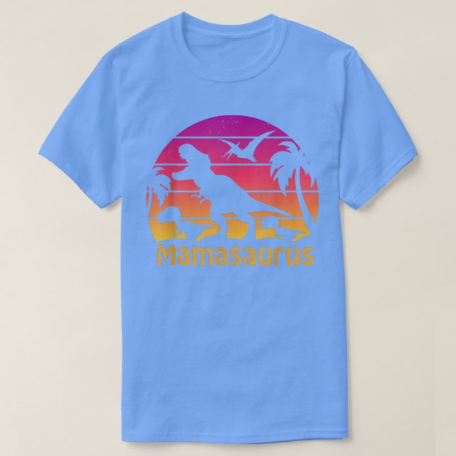 MAMASAURUS T Rex Dinosaur Funny Mamma Saurus Mor Shirt (Design framsida)