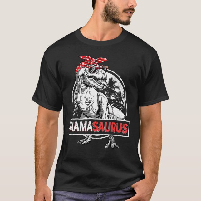 Mamasaurus T rex Dinosaur Funny Mamma Saurus Mor Shirt (Framsida)