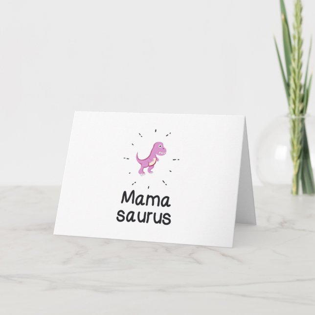 Mamasaurus T-Rex Dinosaur Mamma Mor Day Funny Kort (Framsida)
