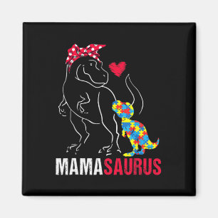 Mamasaurus T Rex Dinosaur Mamma Saurus Autism Medv Magnet