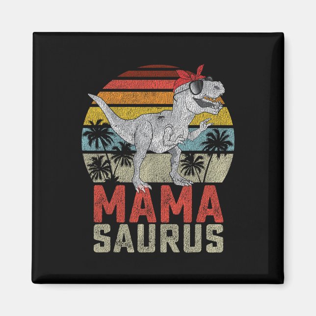 Mamasaurus T Rex Dinosaur Mamma Saurus Family Matc Magnet (Framsidan)