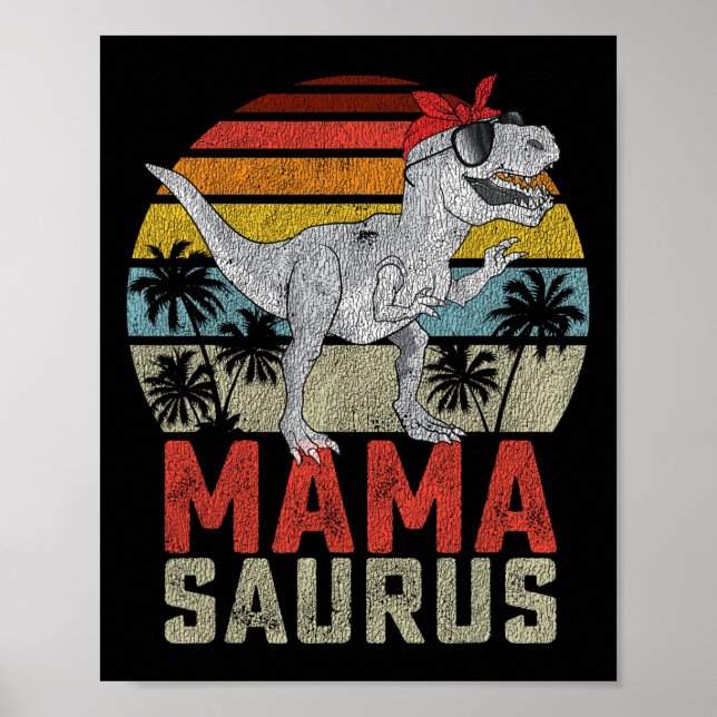 Mamasaurus T Rex Dinosaur Mamma Saurus Family Matc Poster (Framsidan)