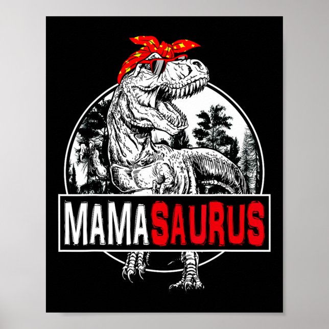 Mamasaurus T Rex Dinosaur Mamma Saurus Family Matc Poster (Framsidan)