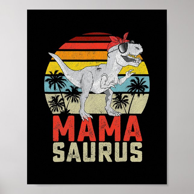 Mamasaurus T Rex Dinosaur Mamma Saurus Family Poster (Framsidan)