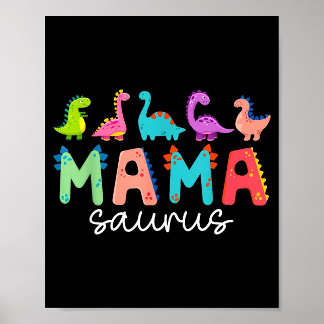 Mamasaurus t rex dinosaur mamma saurus mors dag poster (Framsidan)
