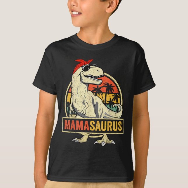 Mamasaurus t rex dinosaur rolig mamma mammy  shirt (Framsida)