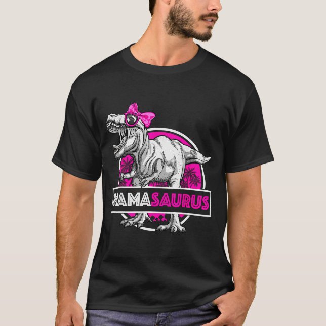 Mamasaurus T-rex Matching Funny Mother Saurus Dino T Shirt (Framsida)