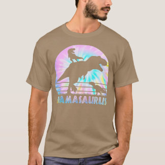 Mamasaurus Tie Dye Sunset Funny Dinosaur Mother of T Shirt