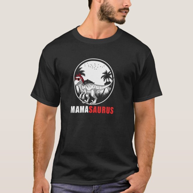 Mamasaurus Velociraptor Dinosaur Play Headscarf S T Shirt (Framsida)