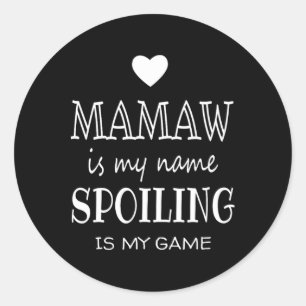 Mamaw är mina Namn-stift för mormor Runt Klistermärke