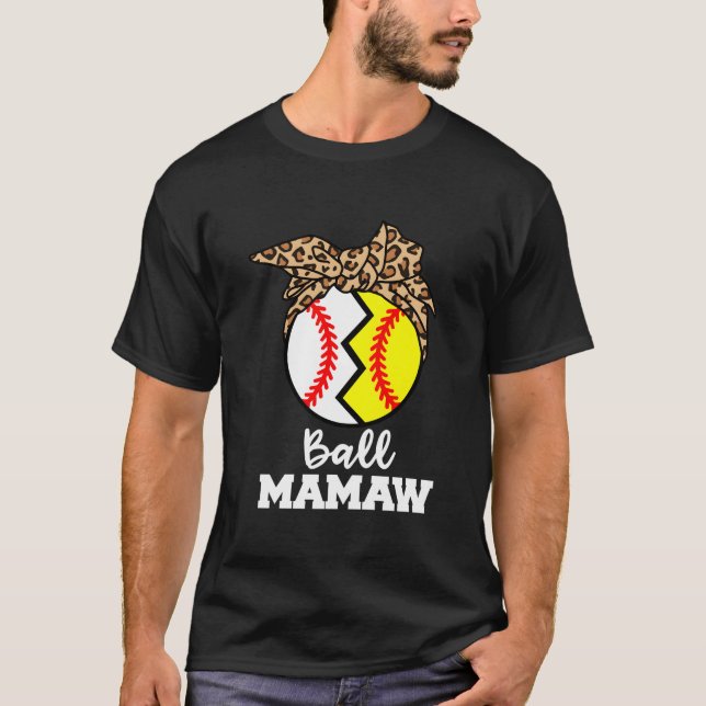 Mamaw Baseboll Softboll Mamaw T Shirt (Framsida)