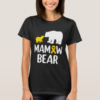 Mamaw Bear Childature Cancer Awareness Support Squ T Shirt