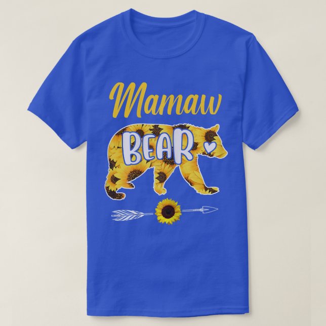 Mamaw Bear Sunflower Mother Father Family  T Shirt (Design framsida)