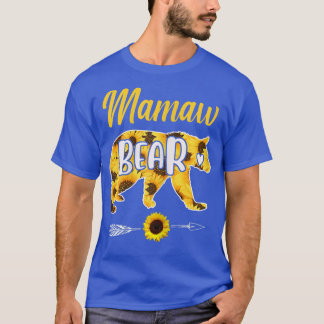 Mamaw Bear Sunflower Mother Father Family  T Shirt
