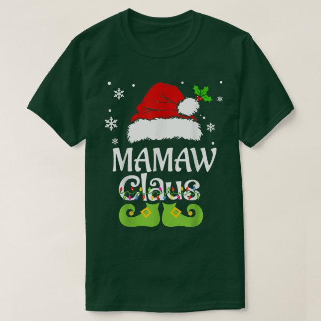 Mamaw Claus, Family Matching Mamaw Claus Pajama T Shirt (Design framsida)