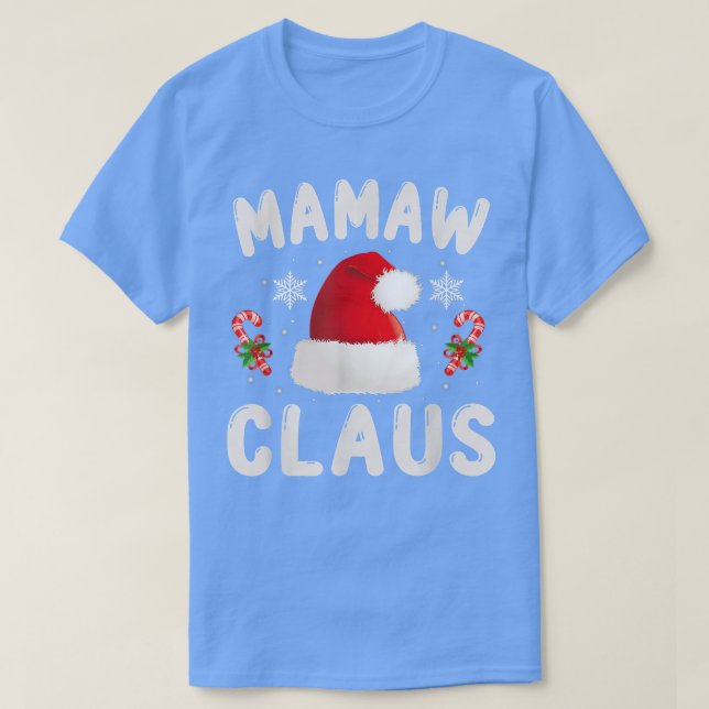 Mamaw Claus jul Pajama Family Matching Julafton T Shirt (Design framsida)