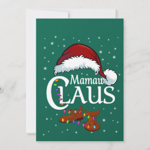 Mamaw Claus Tröja, Matchande Mamaw Claus Pyjamas f Inbjudningar