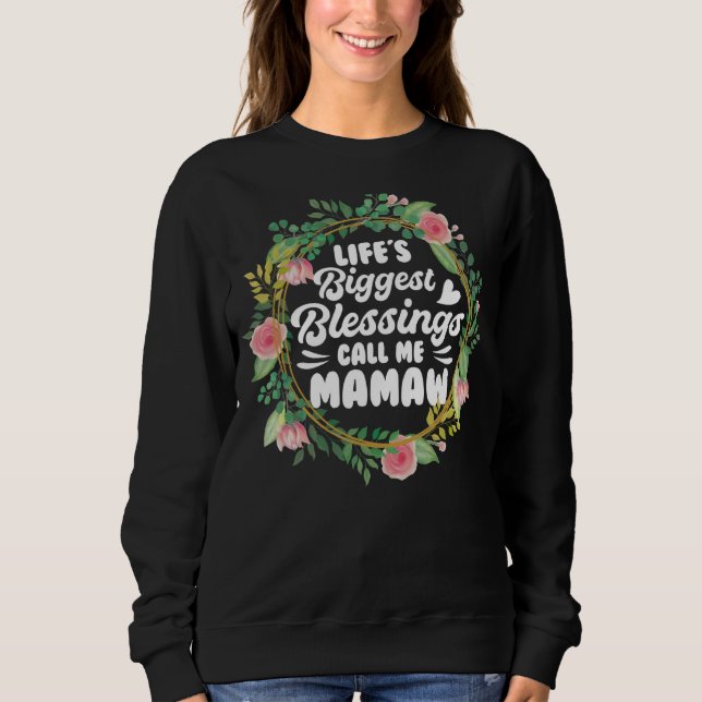 Mamaw Cute Grandmor T Shirt (Framsida)