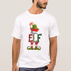 Mamaw Elf Matching Family Group jul Party Pa T Shirt