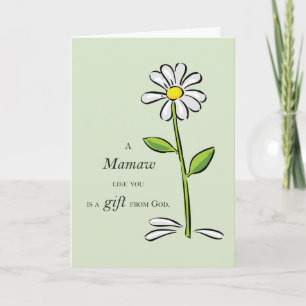 Mamaw Gift från Guds Daisy Religiösa Grandfather Kort