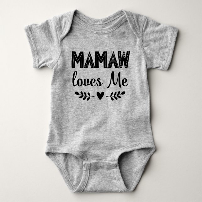 Mamaw Kärlek Jag är farmor i Baby Gift T Shirt (Framsida)