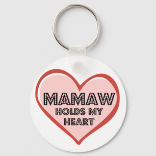 Mamaw Keychain: Knäppas stil Nyckelring