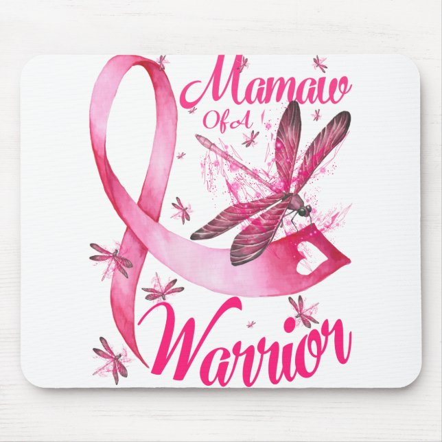Mamaw of a Warrior Dragonfly Breast Cancer Musmatta (Framsidan)