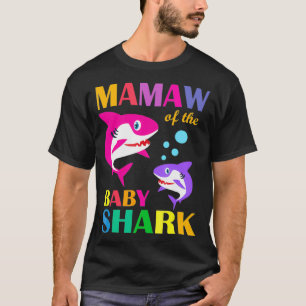 Mamaw of the Baby Birthday Shark Mamaw Shark Mothe T Shirt