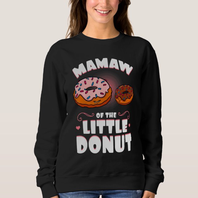 Mamaw of the Little Donut Gender Reveal Baby Showe T Shirt (Framsida)
