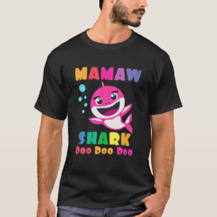 Mamaw Shark Gift Cute Baby Shark Family Matching T Shirt