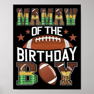 Mamaw till födelsedagspojken Football Lover Game D Poster
