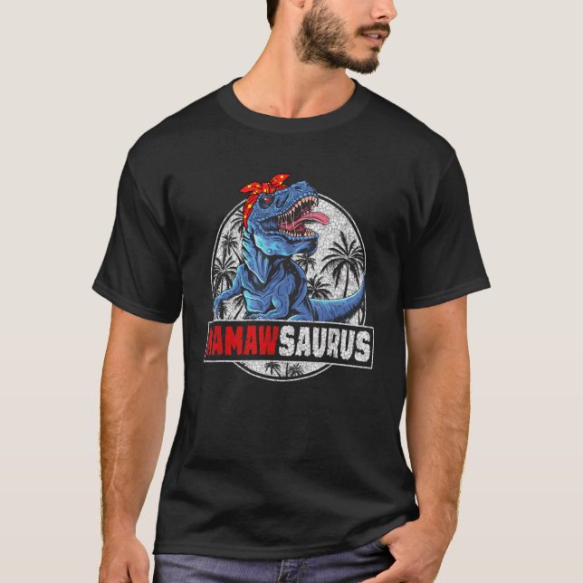 Mamawsaurus Rex Dinosaur Family Matching T Shirt (Framsida)