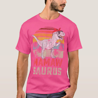 Mamawsaurus T Rex Dinosaur Mamaw Saurus Familj Mat Shirt