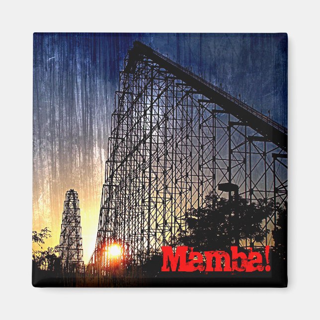 Mamba Rollercoaster World of Roligt Kansas City Magnet (Framsidan)