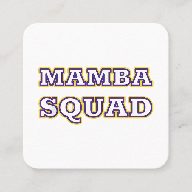 Mamba Squad rolig klänning för ormens älskare Fyrkantigt Visitkort (Framsida)