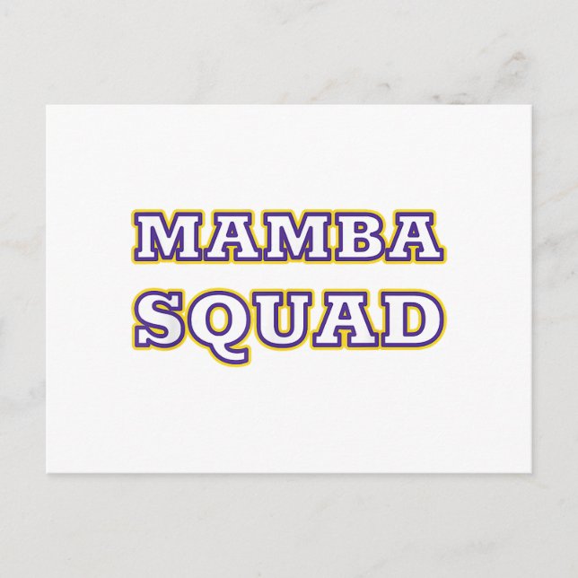 Mamba Squad roligt Clothing för Snake Älskare Helg Vykort (Framsida)