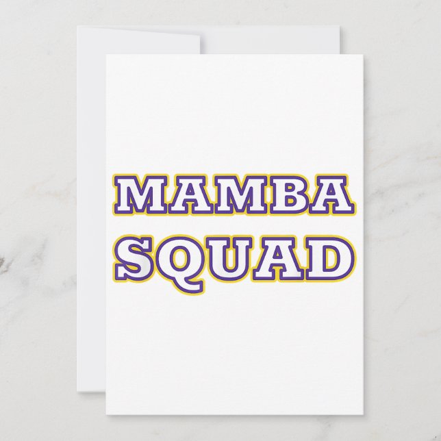 Mamba Squad roligt Clothing för Snake Älskare Inbjudningar (Framsida)